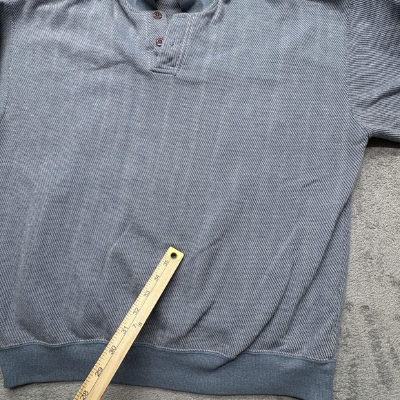 Orvis Pullover‎ Sweater Mens Large Elbow Patch Rib Knit 3 Button Country Prep - Picture 5 of 6